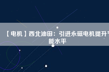 【電機(jī)】西北油田:引進(jìn)永磁電機(jī)提升節(jié)能水平 - TECO東元電機(jī) | 變頻器·伺服電機(jī)·減速機(jī)·電機(jī)解決方案