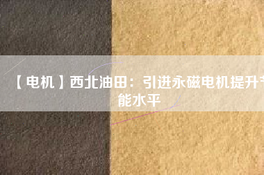 【電機(jī)】西北油田:引進(jìn)永磁電機(jī)提升節(jié)能水平 - TECO東元電機(jī) | 變頻器·伺服電機(jī)·減速機(jī)·電機(jī)解決方案