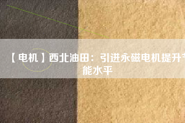 【電機(jī)】西北油田:引進(jìn)永磁電機(jī)提升節(jié)能水平 - TECO東元電機(jī) | 變頻器·伺服電機(jī)·減速機(jī)·電機(jī)解決方案