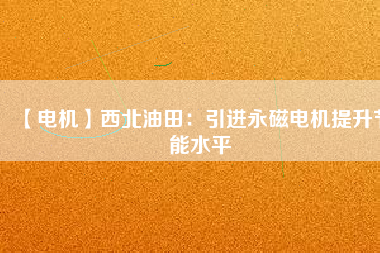 【電機(jī)】西北油田:引進(jìn)永磁電機(jī)提升節(jié)能水平 - TECO東元電機(jī) | 變頻器·伺服電機(jī)·減速機(jī)·電機(jī)解決方案