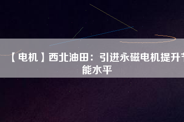 【電機(jī)】西北油田:引進(jìn)永磁電機(jī)提升節(jié)能水平 - TECO東元電機(jī) | 變頻器·伺服電機(jī)·減速機(jī)·電機(jī)解決方案