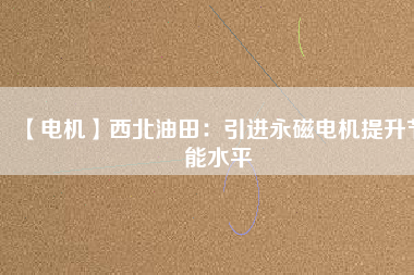 【電機(jī)】西北油田:引進(jìn)永磁電機(jī)提升節(jié)能水平 - TECO東元電機(jī) | 變頻器·伺服電機(jī)·減速機(jī)·電機(jī)解決方案