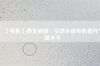 【電機(jī)】西北油田:引進(jìn)永磁電機(jī)提升節(jié)能水平 - TECO東元電機(jī) | 變頻器·伺服電機(jī)·減速機(jī)·電機(jī)解決方案