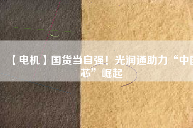 【電機】國貨當自強！光潤通助力“中國芯”崛起 - TECO東元電機 | 變頻器·伺服電機·減速機·電機解決方案