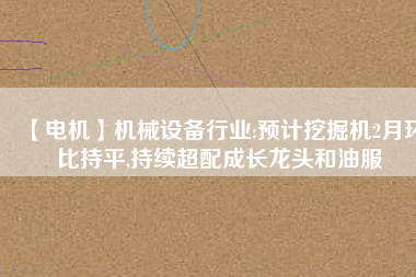 【電機】機械設備行業(yè):預計挖掘機2月環(huán)比持平,持續(xù)超配成長龍頭和油服 - TECO東元電機 | 變頻器·伺服電機·減速機·電機解決方案