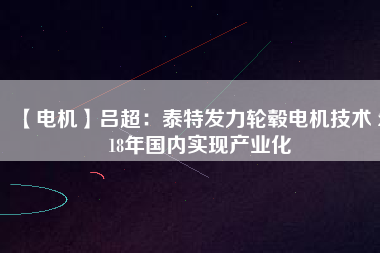 【電機(jī)】呂超：泰特發(fā)力輪轂電機(jī)技術(shù) 2018年國內(nèi)實現(xiàn)產(chǎn)業(yè)化 - TECO東元電機(jī) | 變頻器·伺服電機(jī)·減速機(jī)·電機(jī)解決方案