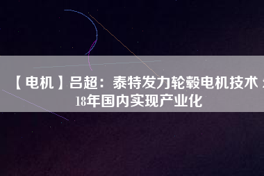 【電機(jī)】呂超：泰特發(fā)力輪轂電機(jī)技術(shù) 2018年國內(nèi)實現(xiàn)產(chǎn)業(yè)化 - TECO東元電機(jī) | 變頻器·伺服電機(jī)·減速機(jī)·電機(jī)解決方案