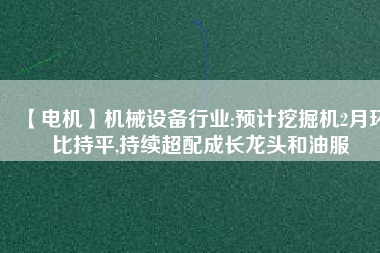 【電機】機械設備行業(yè):預計挖掘機2月環(huán)比持平,持續(xù)超配成長龍頭和油服 - TECO東元電機 | 變頻器·伺服電機·減速機·電機解決方案