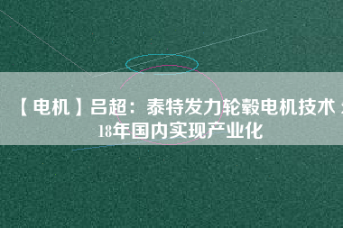 【電機(jī)】呂超：泰特發(fā)力輪轂電機(jī)技術(shù) 2018年國內(nèi)實現(xiàn)產(chǎn)業(yè)化 - TECO東元電機(jī) | 變頻器·伺服電機(jī)·減速機(jī)·電機(jī)解決方案