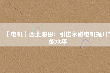 【電機(jī)】西北油田:引進(jìn)永磁電機(jī)提升節(jié)能水平 - TECO東元電機(jī) | 變頻器·伺服電機(jī)·減速機(jī)·電機(jī)解決方案