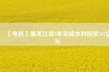 【電機(jī)】黑龍江省5年完成水利投資767億元 - TECO東元電機(jī) | 變頻器·伺服電機(jī)·減速機(jī)·電機(jī)解決方案