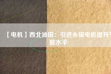 【電機(jī)】西北油田:引進(jìn)永磁電機(jī)提升節(jié)能水平 - TECO東元電機(jī) | 變頻器·伺服電機(jī)·減速機(jī)·電機(jī)解決方案