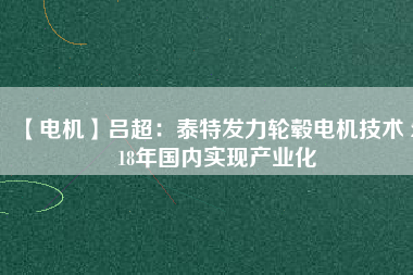 【電機(jī)】呂超：泰特發(fā)力輪轂電機(jī)技術(shù) 2018年國內(nèi)實現(xiàn)產(chǎn)業(yè)化 - TECO東元電機(jī) | 變頻器·伺服電機(jī)·減速機(jī)·電機(jī)解決方案