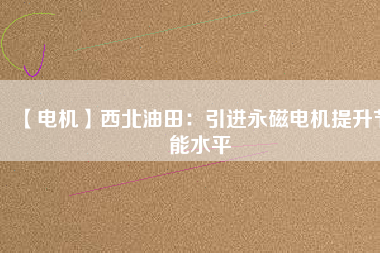 【電機(jī)】西北油田:引進(jìn)永磁電機(jī)提升節(jié)能水平 - TECO東元電機(jī) | 變頻器·伺服電機(jī)·減速機(jī)·電機(jī)解決方案