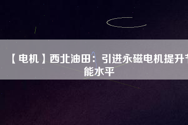 【電機(jī)】西北油田:引進(jìn)永磁電機(jī)提升節(jié)能水平 - TECO東元電機(jī) | 變頻器·伺服電機(jī)·減速機(jī)·電機(jī)解決方案