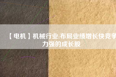 【電機(jī)】機(jī)械行業(yè):布局業(yè)績(jī)?cè)鲩L(zhǎng)快競(jìng)爭(zhēng)力強(qiáng)的成長(zhǎng)股 - TECO東元電機(jī) | 變頻器·伺服電機(jī)·減速機(jī)·電機(jī)解決方案
