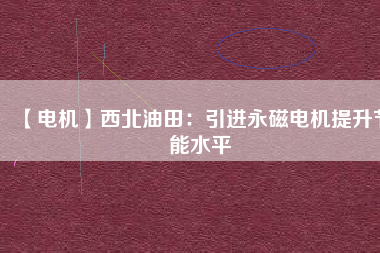 【電機(jī)】西北油田:引進(jìn)永磁電機(jī)提升節(jié)能水平 - TECO東元電機(jī) | 變頻器·伺服電機(jī)·減速機(jī)·電機(jī)解決方案