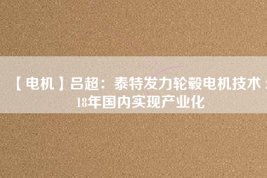 【電機(jī)】呂超：泰特發(fā)力輪轂電機(jī)技術(shù) 2018年國內(nèi)實現(xiàn)產(chǎn)業(yè)化 - TECO東元電機(jī) | 變頻器·伺服電機(jī)·減速機(jī)·電機(jī)解決方案