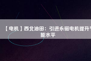 【電機(jī)】西北油田:引進(jìn)永磁電機(jī)提升節(jié)能水平 - TECO東元電機(jī) | 變頻器·伺服電機(jī)·減速機(jī)·電機(jī)解決方案
