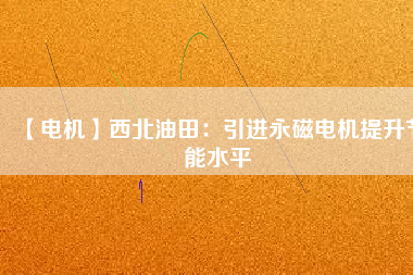 【電機(jī)】西北油田:引進(jìn)永磁電機(jī)提升節(jié)能水平 - TECO東元電機(jī) | 變頻器·伺服電機(jī)·減速機(jī)·電機(jī)解決方案