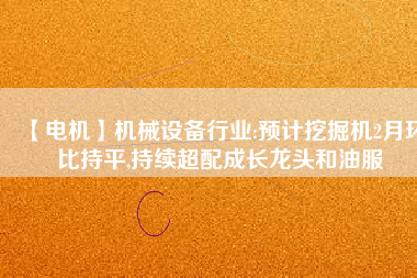 【電機】機械設備行業(yè):預計挖掘機2月環(huán)比持平,持續(xù)超配成長龍頭和油服 - TECO東元電機 | 變頻器·伺服電機·減速機·電機解決方案